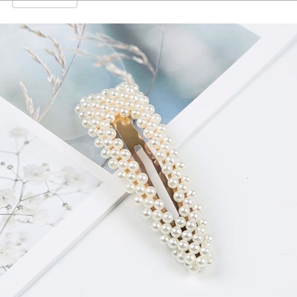 Embellished Gold Pearl Hair Clip | Classic Feminine Cottagecore - Picture 6 of 17